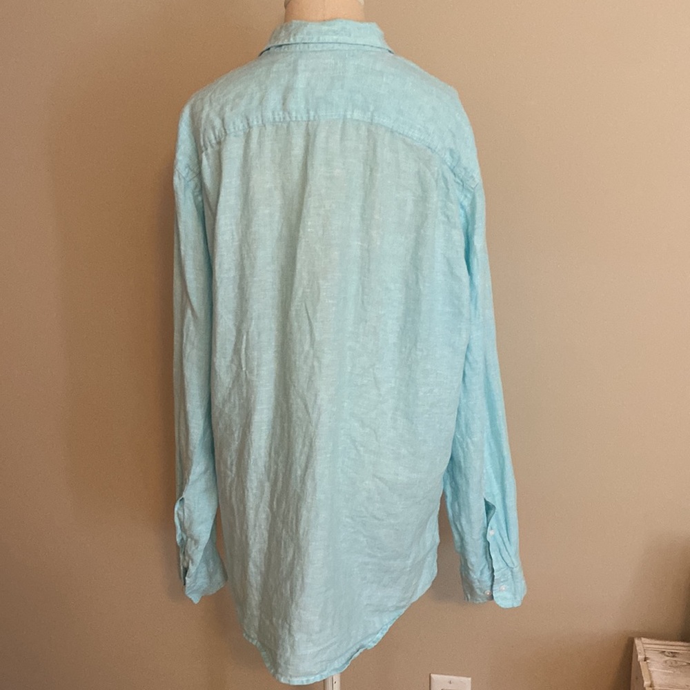 Amazon Essentials Linen Button Down - Picture 3 of 5